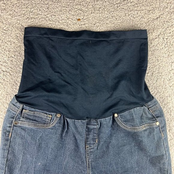 Bella Vida Maternity Jeans Womens Size XL Bootcut Dark Wash - Picture 4 of 9